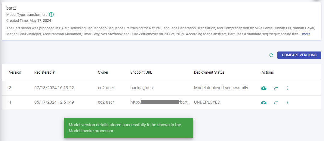 MLflow Store Model Version Details
