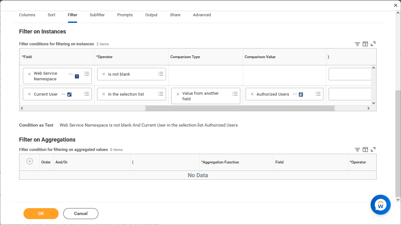 Configure Custom Report Filter