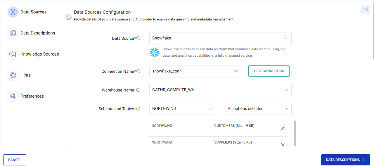 Data Source Configuration