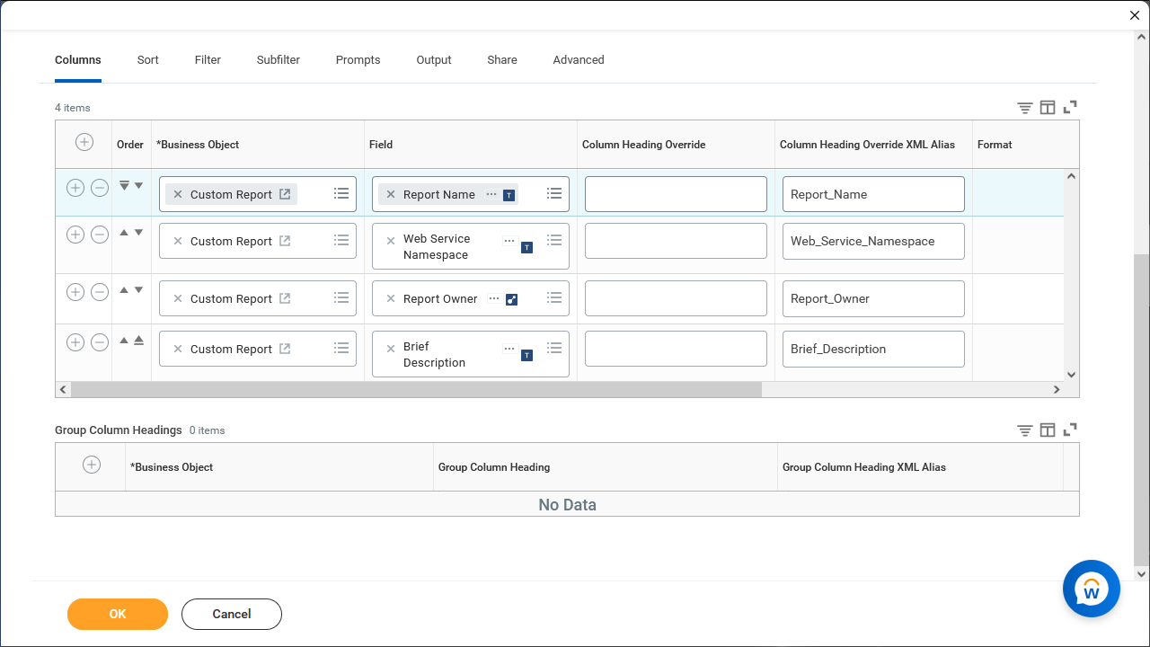 Configure Custom Report