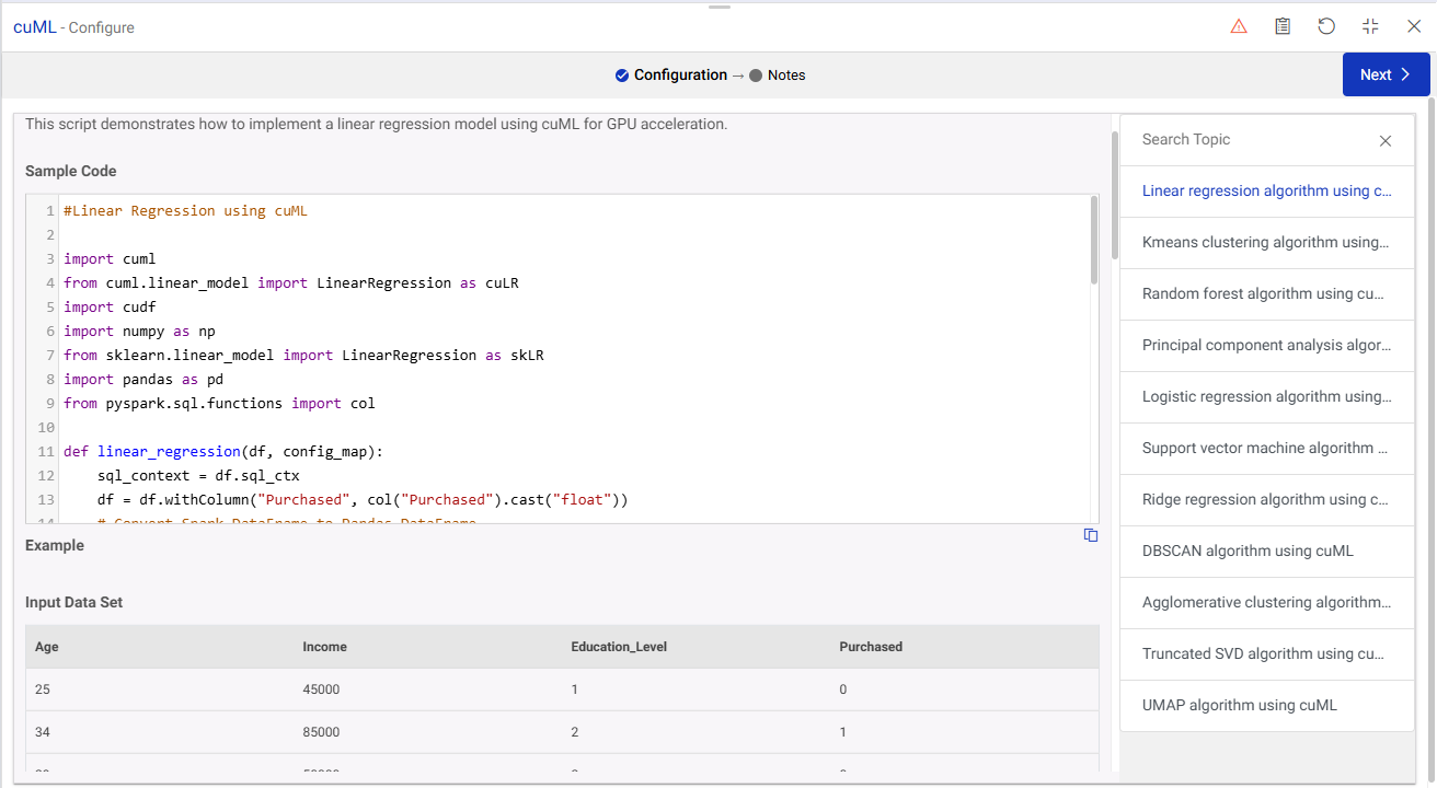 cuml-code-snippets-example