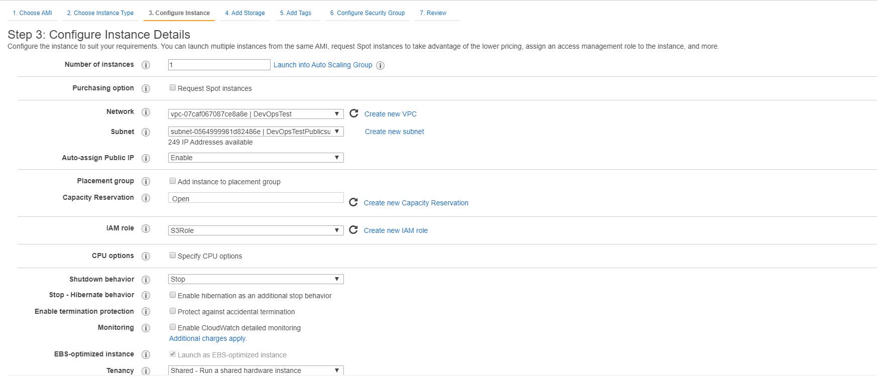 Configure Instance