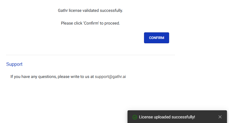 Confirm License