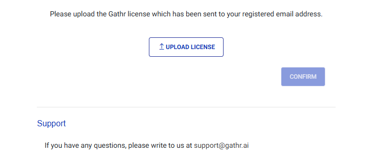 Upload License