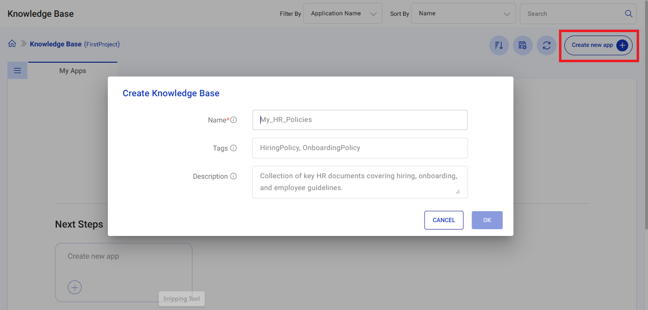 Create Knowledge Base